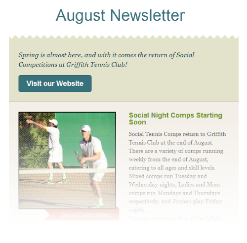 August Newsletter - Spring Social Comps return, Club Championships in September